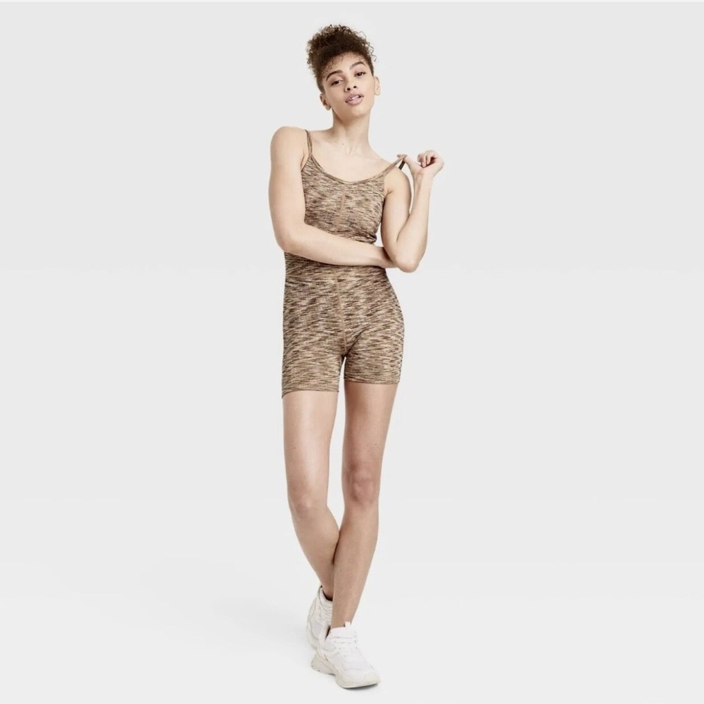 Women's Brown Active Wear Romper